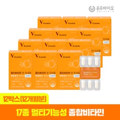 온유바이오 멀티비타민 앤 미네랄 판토텐산 액티브 30정x12박스