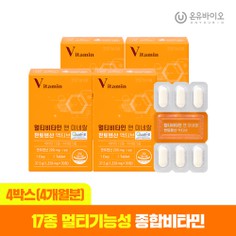 온유바이오 멀티비타민 앤 미네랄 판토텐산 액티브 30정x4박스