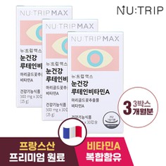 [뉴트립] 눈건강 루테인비타민A 500mg90캡슐 3박스/3개월분