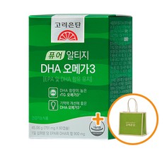 [고려은단] 퓨어 알티지 DHA 오메가3 900mg 1박스+쇼핑백 1장