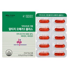 차바이오 닥터프로그램 알티지 오메가3 플러스 30캡슐 초임계 rTG오메가3 식물성