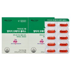 차바이오 닥터프로그램 알티지 오메가3 플러스 2박스 초임계 rTG오메가3 식물성