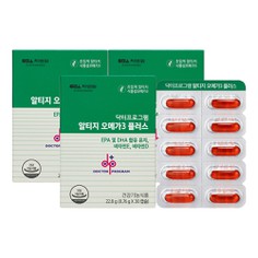 차바이오 닥터프로그램 알티지 오메가3 플러스 3박스 3개월분 초임계 rTG오메가3 식물성