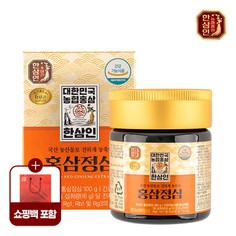 한삼인 6년근 홍삼정심 100g 1통 / 쇼핑백포함