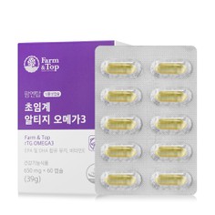 팜엔탑 초임계 알티지 오메가3 식물성캡슐 650mg X 60