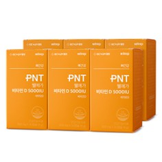 GC녹십자웰빙 PNT 웰메가 하트비타민D 5000IU 6박스 6개월분+쇼핑백