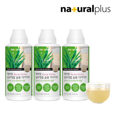 [에버핏] 알로에겔 다이어트 청포도맛 1000ml 3병 / 면역력 피부건강 장건강