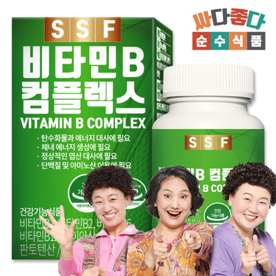 순수식품 비타민B 컴플렉스 3개월분(90정) 비타민비 비오틴 8중복합기능