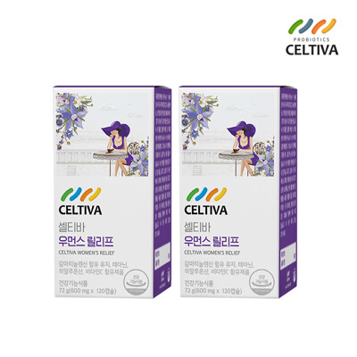 [최최가 89000원][유통기한: 2022.12.22] 셀티바 우먼스 릴리프 (600mg x 240캡슐) 2개월