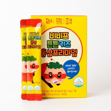[비비프] 홍삼 스틱 튼튼키즈 홍삼 프리미엄 10gX30포 3박스(총3개월)