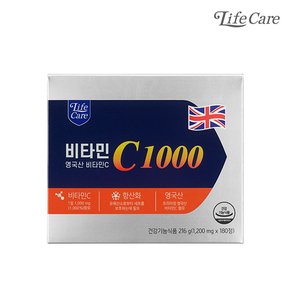 [라이프케어] 영국산 100% 비타민C 1000 180정 x 1박스(6개월분)