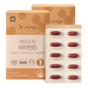 휴럼 비너지 비타민D 식물성 영양제 종합 허브 부원료 2박스 (2개월분)