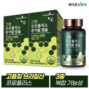 브라질 그린프로폴리스 캡슐 아연 셀레늄 2병 (120캡슐)