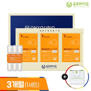 (선물세트+쇼핑백)약사설계 멀티비타민 앤 미네랄 판토텐산 액티브 30정 x 3박스(총3개월분)