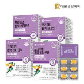 대웅생명과학 프리미엄 활력 비타민B 60정 4박스(8개월분) / 수용성비타민B